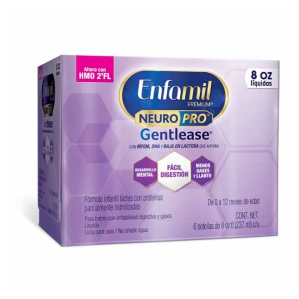 Enfamil Gentlease Premium Fórmula Infantil Líquida, (6 x 8 oz)