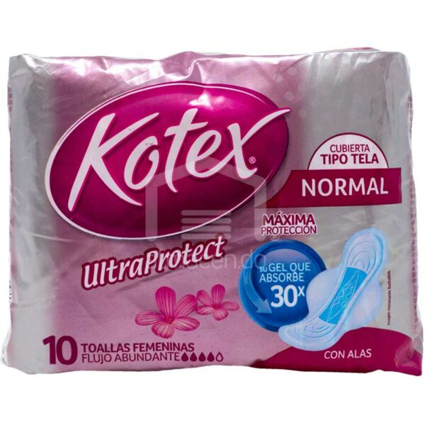 Toallas Femeninas Kotex UltraProtect Normal, 10 uds