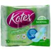Toallas Femeninas Kotex UltraProtect Normal Con Manzanilla, 10 uds