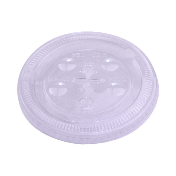 Tapa para Vaso Plástico Transparente Plastifar con Ranura 5-12 oz (100 uds)