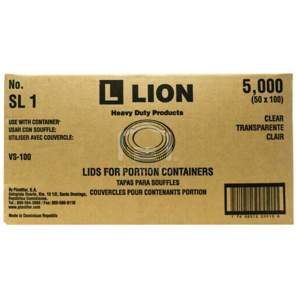 Tapa Envase Souffle SL1 Transparente Plastifar 1 oz Caja (50 x 100 uds)