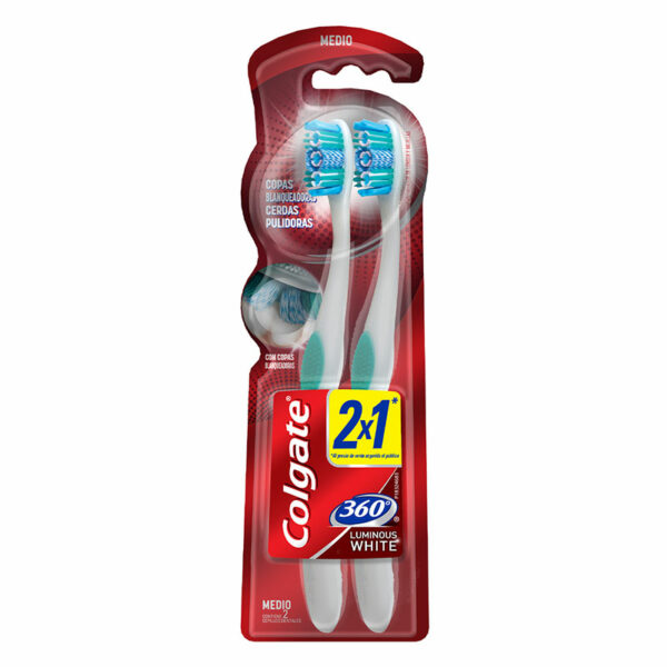 Cepillo Dental Colgate 360° Luminous White, 2 uds