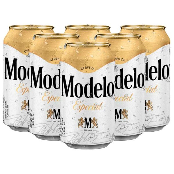 Cerveza Modelo Especial Lata, 12 oz (6 Pack)