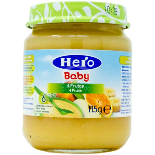 Compota Hero Baby 4 Frutas (A partir de los 6 meses), 115g