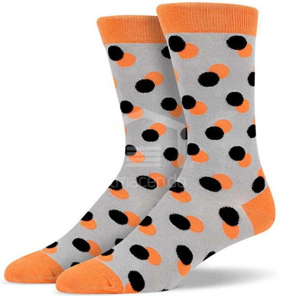 Medias Soxy Grey with Black Orange