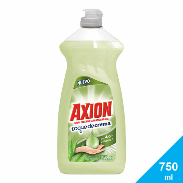 Lavaplatos Axion Toque de Crema Áloe, 640 ml