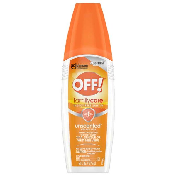 Repelente de Insectos Off! Family Care Unscented with Aloe Vera, 6 oz