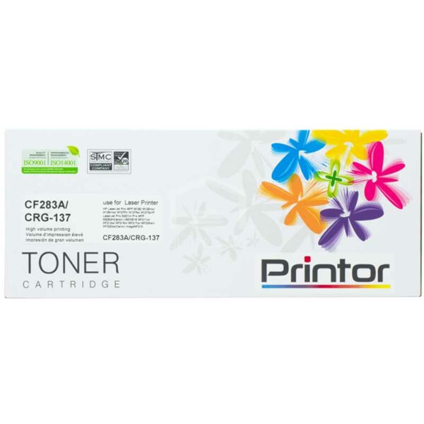 Toner Compatible con Impresora Láser HP & Canon, CF283A/CRG-137