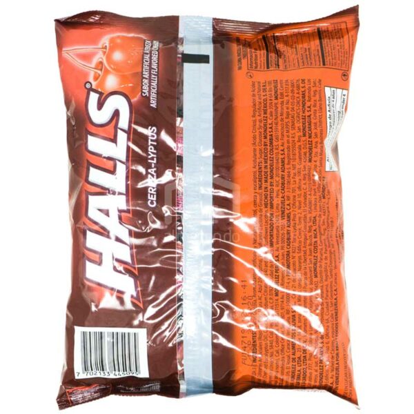 Caramelo Duro Halls Sabor a Mentol, Cereza y Eucalipto, 100 uds