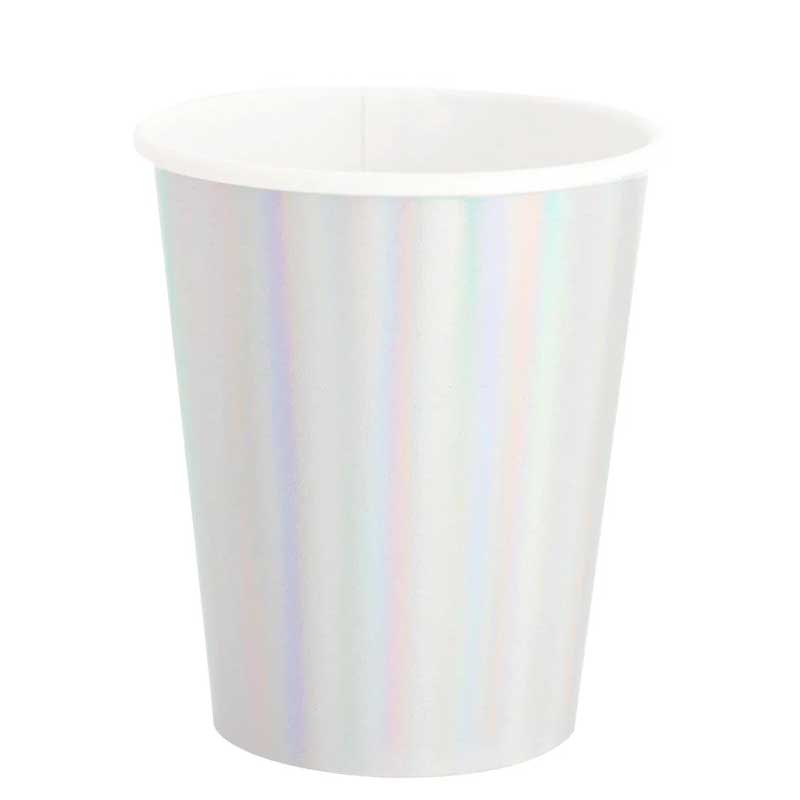 Vasos Desechables Motivo «Iridescent» 8 oz (8 uds) almacen.do