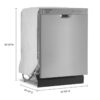 Lavaplatos Whirlpool en Acero Inoxidable WDF341PAPM 24"