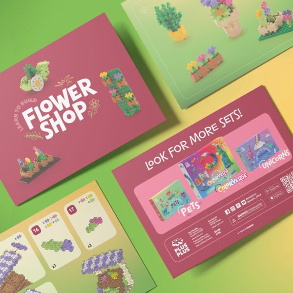 Juego de Construcción Aprende a Construir Flower Shop Plus-Plus (400 Piezas)